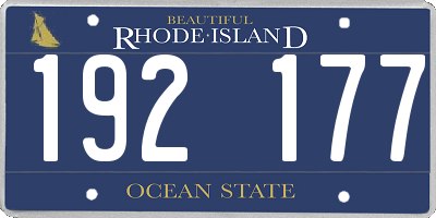 RI license plate 192177