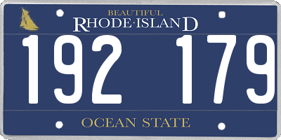 RI license plate 192179