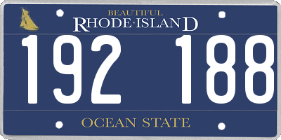 RI license plate 192188