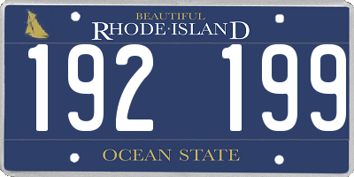 RI license plate 192199