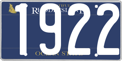 RI license plate 1922