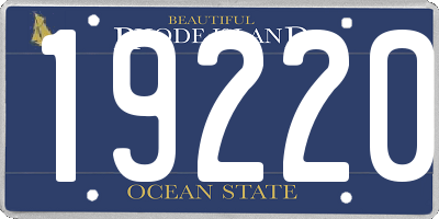 RI license plate 19220