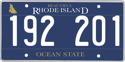 RI license plate 192201
