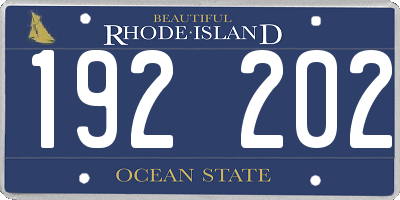 RI license plate 192202