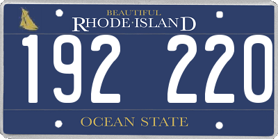 RI license plate 192220