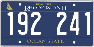 RI license plate 192241