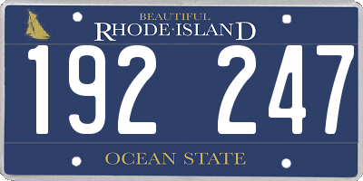 RI license plate 192247