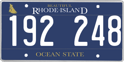 RI license plate 192248