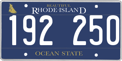 RI license plate 192250