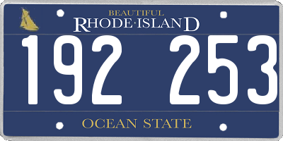 RI license plate 192253