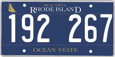 RI license plate 192267