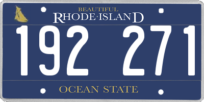 RI license plate 192271