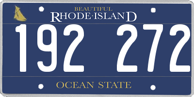 RI license plate 192272