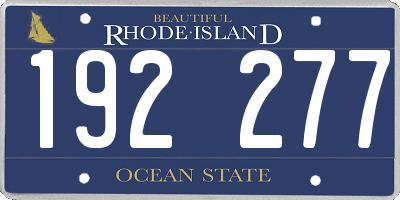 RI license plate 192277