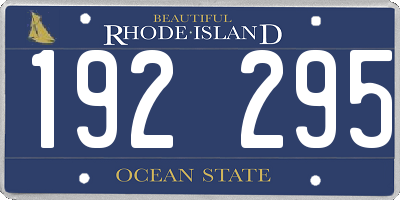 RI license plate 192295