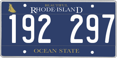 RI license plate 192297