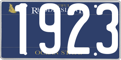 RI license plate 1923