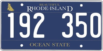 RI license plate 192350