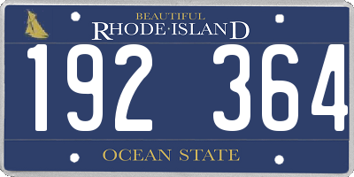 RI license plate 192364