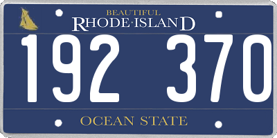 RI license plate 192370