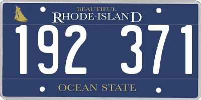 RI license plate 192371