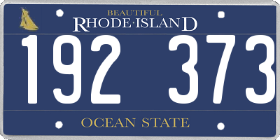 RI license plate 192373