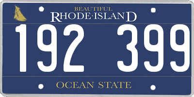 RI license plate 192399