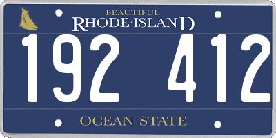 RI license plate 192412