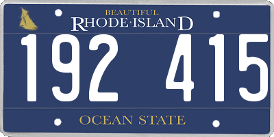 RI license plate 192415