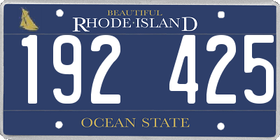 RI license plate 192425