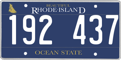 RI license plate 192437