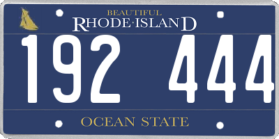 RI license plate 192444