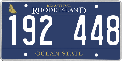 RI license plate 192448