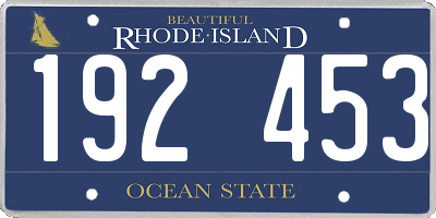 RI license plate 192453