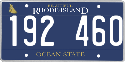 RI license plate 192460