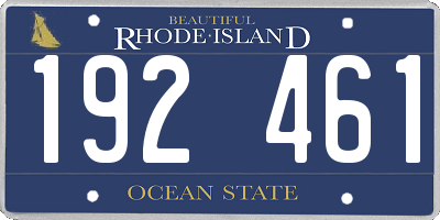 RI license plate 192461