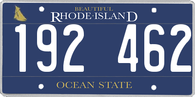 RI license plate 192462