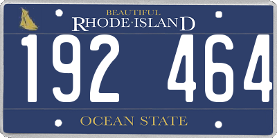 RI license plate 192464