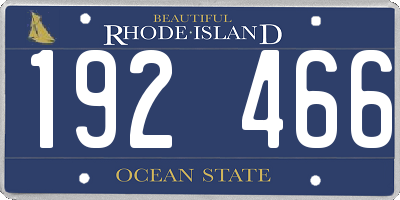 RI license plate 192466