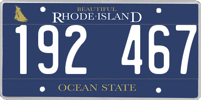 RI license plate 192467