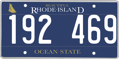 RI license plate 192469