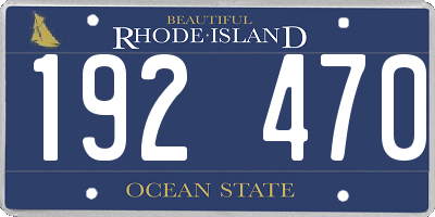 RI license plate 192470