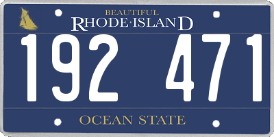 RI license plate 192471