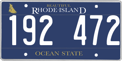 RI license plate 192472