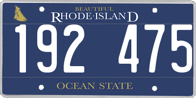 RI license plate 192475