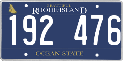 RI license plate 192476