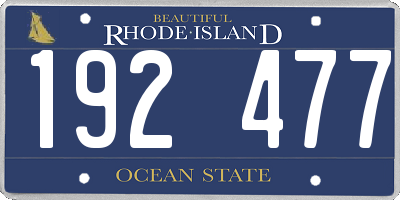 RI license plate 192477