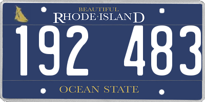 RI license plate 192483