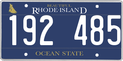 RI license plate 192485