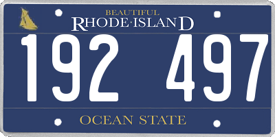 RI license plate 192497